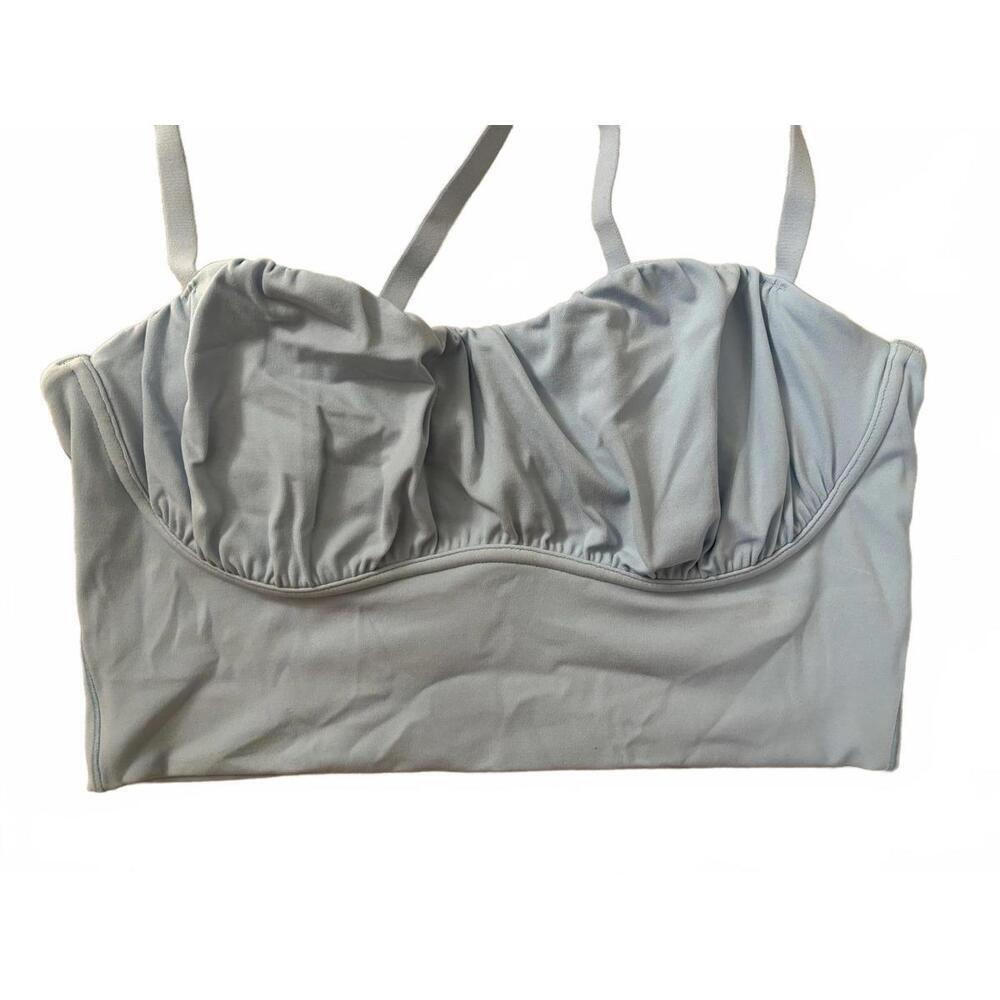 FALL CLEARANCE NEW OFFLINE Women's Light Blue Crop Top - Picture 3 of 5